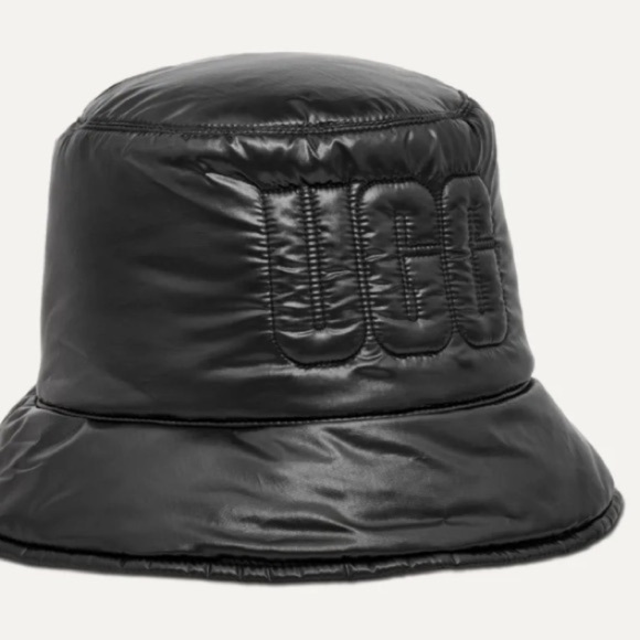 UGG QUILTED PUFFER BUCKET HAT BLACK L/XL New Without Tags Black